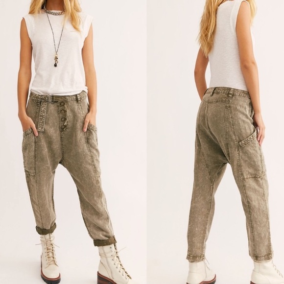 Free People Pants - NWT FREE PEOPLE Desert Daze Matcha Harem Pants